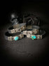 Pulsera Caucho Tornillos Skull and Roses